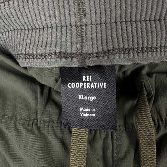 REI Cooperative Pants Women's Size XL Green Nylon Hiking Pull On Drawstring - Picture 6 of 11